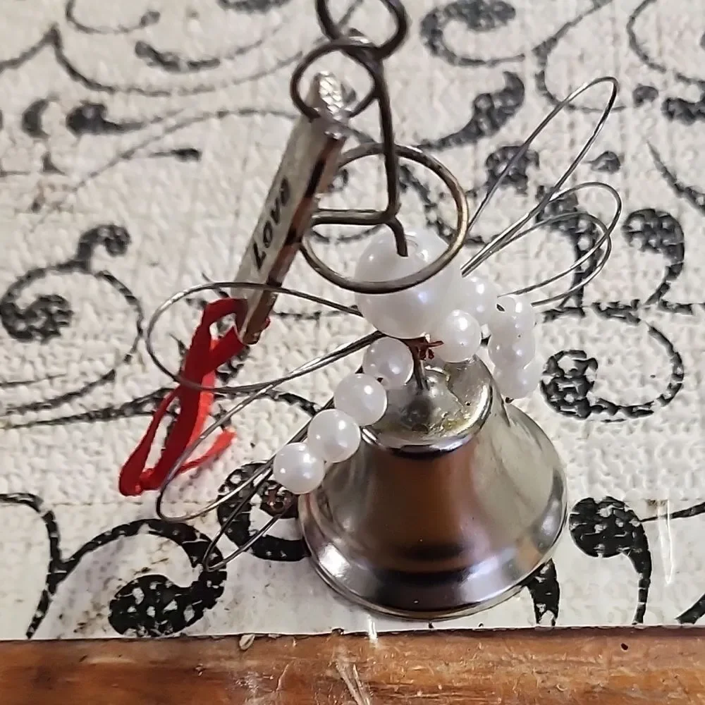 Silver and Pearl Angel Ornament